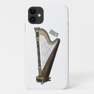 Harp cartoon illustratie Case-Mate iPhone case
