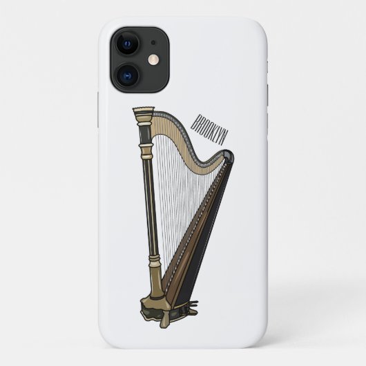 Harp cartoon illustratie Case-Mate iPhone case (Achterkant)