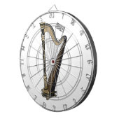 Harp cartoon illustratie dartbord (Voorkant Rechts)