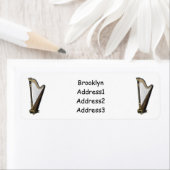 Harp cartoon illustratie etiket (Insitu)