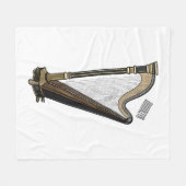 Harp cartoon illustratie fleece deken (Voorkant (Horizontaal))
