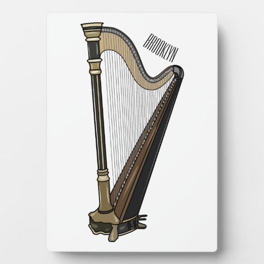 Harp cartoon illustratie fotoplaat (voorkant)