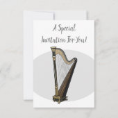 Harp cartoon illustratie kaart (Achterkant)