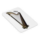 Harp cartoon illustratie magneet (Rechterzijde)