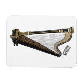 Harp cartoon illustratie magneet (Horizontaal)