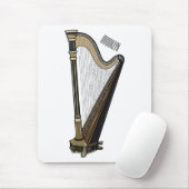 Harp cartoon illustratie muismat (Met muis)