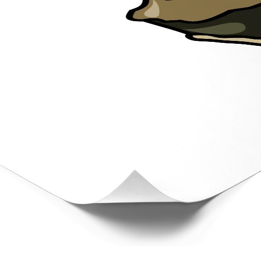 Harp cartoon illustratie perfect poster (Hoek)