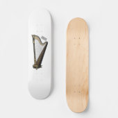 Harp cartoon illustratie persoonlijk skateboard (Voorkant)