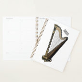 Harp cartoon illustratie planner (Display)