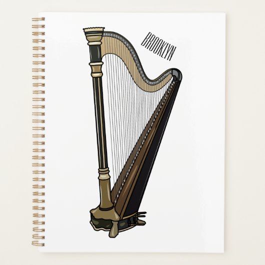 Harp cartoon illustratie planner (Voorkant)