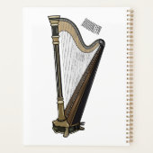 Harp cartoon illustratie planner (Achterkant)