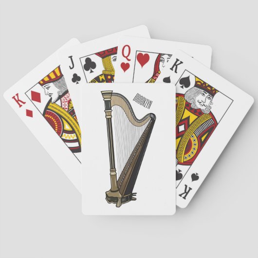 Harp cartoon illustratie pokerkaarten (Achterkant)