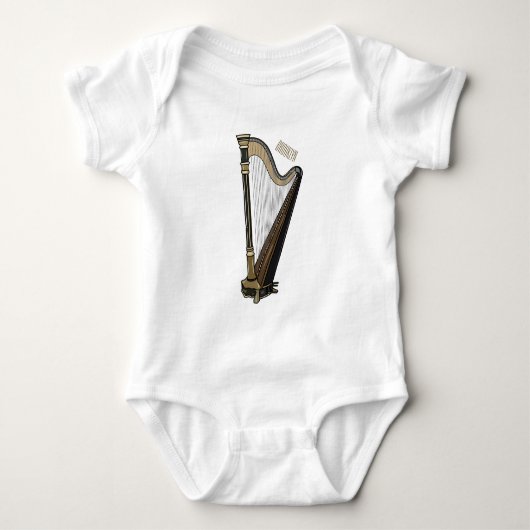 Harp cartoon illustratie romper (Voorkant)