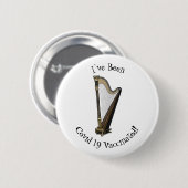 Harp cartoon illustratie ronde button 5,7 cm (Voorkant /achterkant)