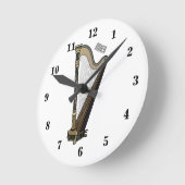 Harp cartoon illustratie ronde klok (Hoek)