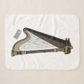 Harp cartoon illustratie sherpa deken (Voorkant (horizontaal))