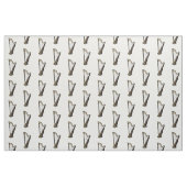 Harp cartoon illustratie stof (Fat Quarter)
