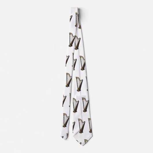 Harp cartoon illustratie stropdas (Achterkant)