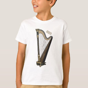 Harp cartoon illustratie t-shirt