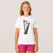 Harp cartoon illustratie t-shirt (Voorkant volledig)