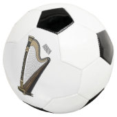 Harp cartoon illustratie voetbal (Drie kwart)