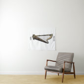 Harp cartoon illustratie wandkleed (In Situ (horizontaal))