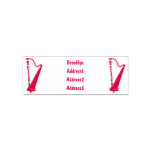 Harp cartoon illustratie zelfinktende stempel