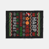 Harp Cookies Kerstfilms Herhaal Trui Instr Fleece Deken (Voorkant (Horizontaal))