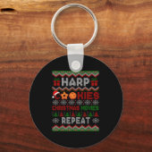 Harp Cookies Kerstfilms Herhaal Trui Instr Sleutelhanger (Voorkant)
