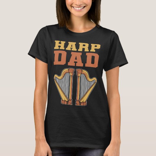 Harp Dad Harpist Dad Harp Player T-shirt (Voorkant)