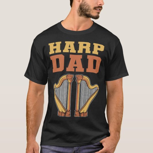 Harp Dad Harpist Dad Harp Player T-shirt (Voorkant)