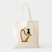 Harp en Cat Design Canvas tas (Voorkant)