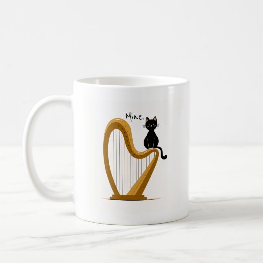 Harp en Cat Design Mok (Links)