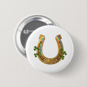 Harp En Klavertjes Ronde Button 5,7 Cm (Voorkant /achterkant)