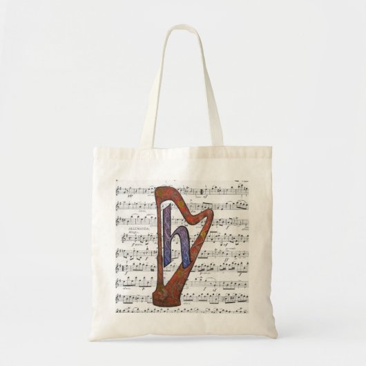 Harp en Music Canvas tas (Voorkant)