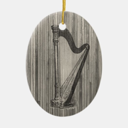Harp Engraving Pendant Ornament (Voorkant)