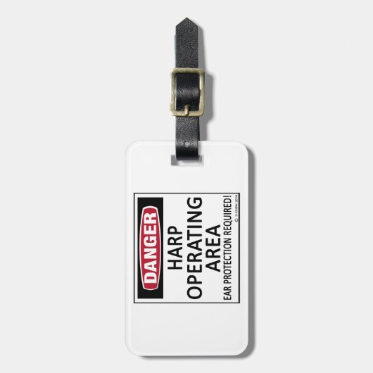 Harp-exploitatiegebied Bagagelabel (Voorkant verticaal)