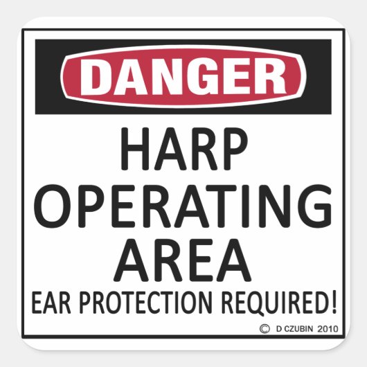 Harp-exploitatiegebied Vierkante Sticker (Voorkant)