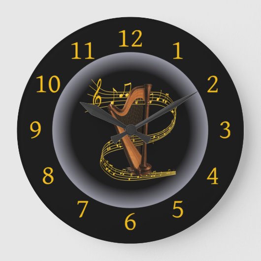 Harp ~ G clef ~ Musical Swirl ~ Spotlight ~* ~ Grote Klok (Voorkant)