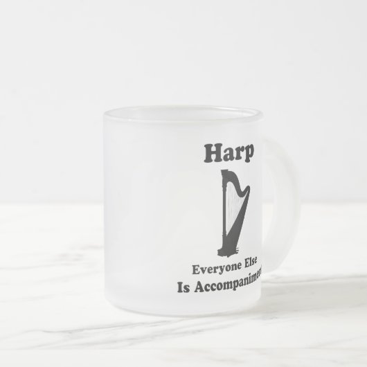 Harp Gift Matglas Koffiemok (Voorkant rechts)