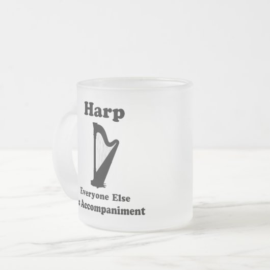 Harp Gift Matglas Koffiemok (Voorkant links)