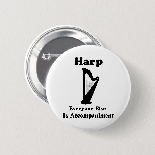 Harp Gift Ronde Button 5,7 Cm (Voorkant /achterkant)