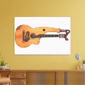 HARP GITAAR 24x36 Canvas Afdruk (Insitu (Woonkamer))