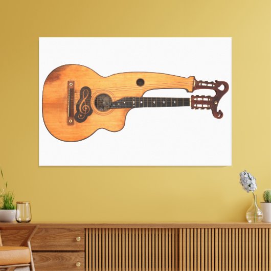  HARP GITAAR 40x60 Canvas Afdruk (Insitu (Woonkamer))
