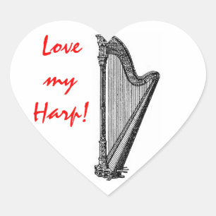 Harp Hart Sticker