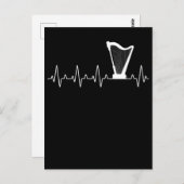 Harp Heartbeat Musician Harp Player Briefkaart (Voorkant / Achterkant)