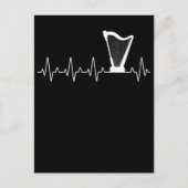 Harp Heartbeat Musician Harp Player Briefkaart (Voorkant)
