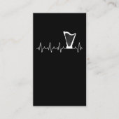 Harp Heartbeat Musician Harp Player Visitekaartje (Voorkant)