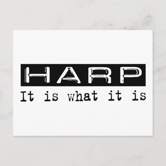 Harp het is briefkaart (Voorkant)