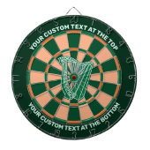Harp Icon Dartboard Ierse kleuren en aangepaste te Dartbord (Voorkant)